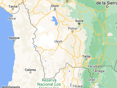 Map showing location of Uyuni (-20.45967, -66.82503)
