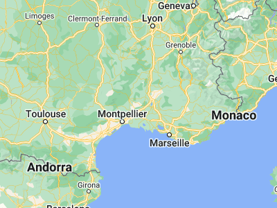 Map showing location of Uzès (44.01362, 4.41529)