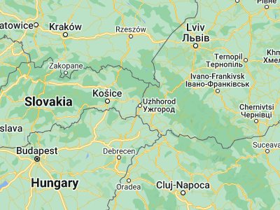 Map showing location of Uzhhorod (48.61667, 22.3)
