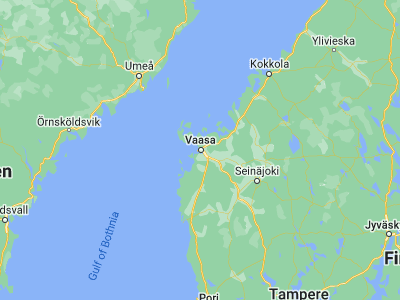 Map showing location of Vaasa (63.096, 21.61577)