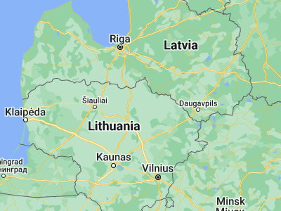 Map showing location of Vabalninkas (55.96667, 24.75)