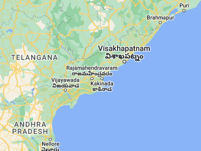 Map showing location of vadlamuru (17.09545, 82.16565)