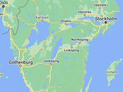 Map showing location of Vadstena (58.44863, 14.88969)