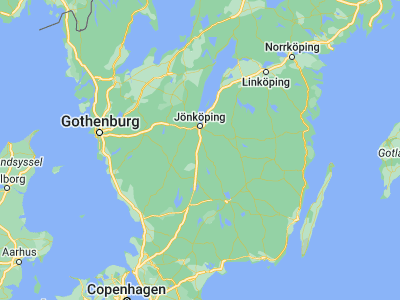 Map showing location of Vaggeryd (57.49807, 14.14842)