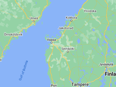 Map showing location of Vähäkyrö (63.05635, 22.10584)