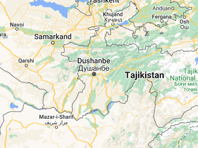 Map showing location of Vahdat (38.55632, 69.01354)