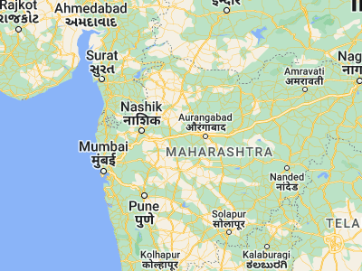 Map showing location of Vaijāpur (19.91667, 74.73333)