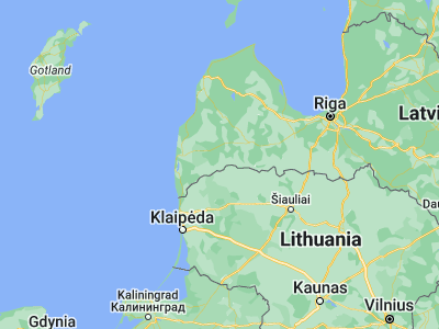 Map showing location of Vaiņode (56.43333, 21.86667)