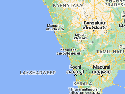 Map showing location of Valapattanam (11.9, 75.36667)