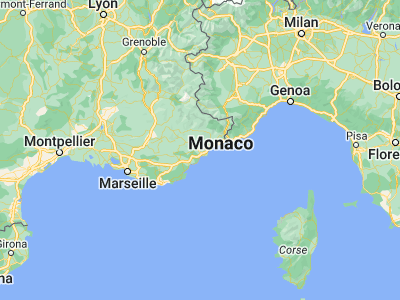 Map showing location of Valbonne (43.63292, 6.99911)