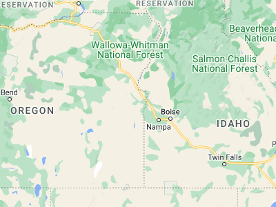 Map showing location of Vale (43.98211, -117.23823)