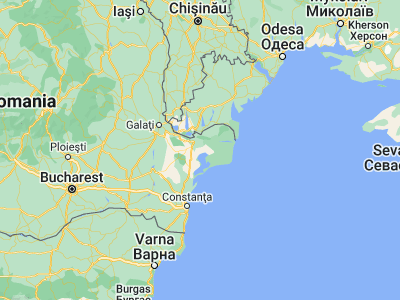Map showing location of Valea Nucarilor (45.03333, 28.93333)