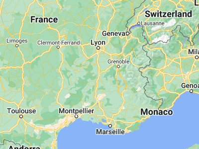 Map showing location of Valence (44.93333, 4.9)
