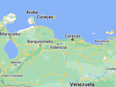 Map showing location of Valencia (10.16202, -68.00765)