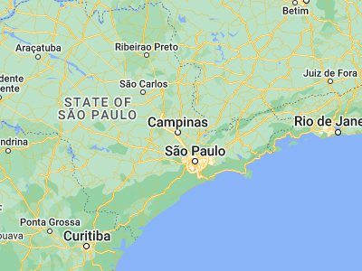 Map showing location of Valinhos (-22.97056, -46.99583)