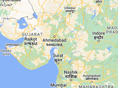 Map showing location of Vallabh Vidyanagar (22.53333, 72.9)
