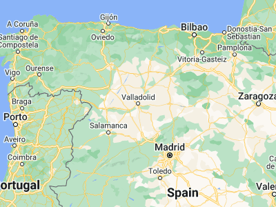 Map showing location of Valladolid (41.65518, -4.72372)