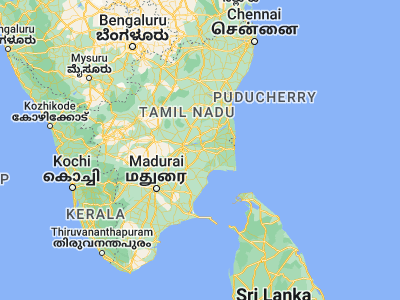 Map showing location of Vallam (10.71667, 79.08333)