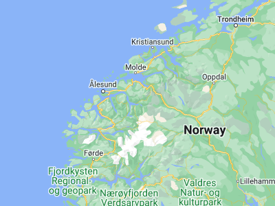 Map showing location of Valldal (62.29782, 7.26374)