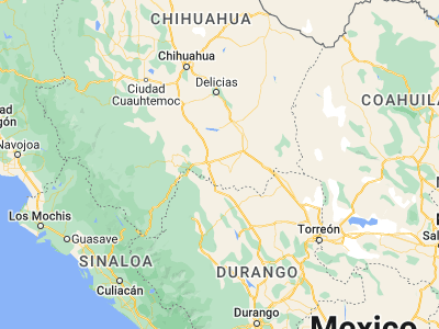Map showing location of Valle de Ignacio Allende (26.93333, -105.4)