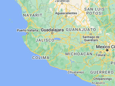 Map showing location of Valle de Juárez (19.9337, -102.94364)
