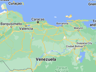 Map showing location of Valle de La Pascua (9.21554, -66.00734)