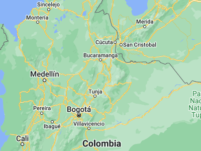 Map showing location of Valle de San José (6.4475, -73.14361)