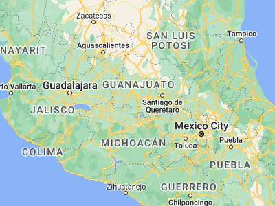 Map showing location of Valle de Santiago (20.39321, -101.18917)
