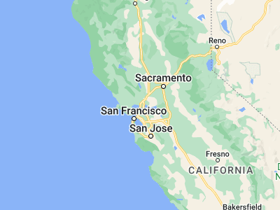 Map showing location of Vallejo (38.10409, -122.25664)