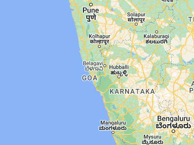 Map showing location of Valpoy (15.53333, 74.13333)