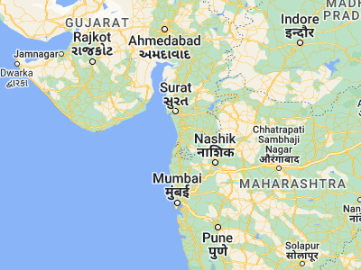 Map showing location of Valsād (20.63333, 72.93333)