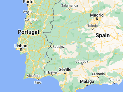 Map showing location of Valverde de Mérida (38.91122, -6.21999)