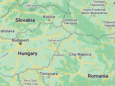 Map showing location of Vámospércs (47.53333, 21.9)