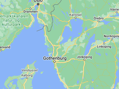 Map showing location of Vänersborg (58.38075, 12.3234)