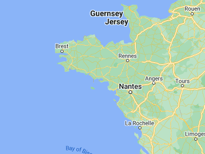 Map showing location of Vannes (47.66667, -2.75)