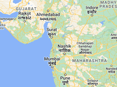 Map showing location of Vānsada (20.75, 73.36667)
