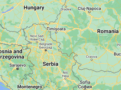 Map showing location of Vărădia (45.07833, 21.54694)