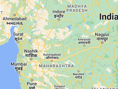 Map showing location of Varangaon (21.01667, 75.9)
