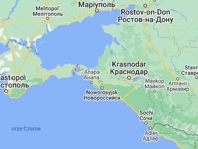 Map showing location of Varenikovskaya (45.12085, 37.64171)