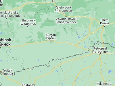 Map showing location of Vargashi (55.35556, 65.84667)