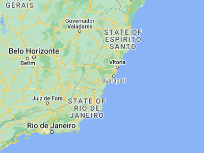 Map showing location of Vargem Alta (-20.67139, -41.00694)