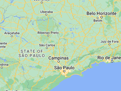 Map showing location of Vargem Grande do Sul (-21.83222, -46.89361)