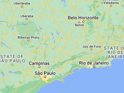 Map showing location of Varginha (-21.55139, -45.43028)