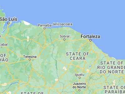 Map showing location of Varjota (-4.19444, -40.47667)