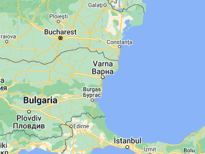 Map showing location of Varna (43.21667, 27.91667)
