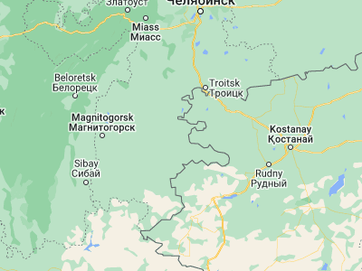 Map showing location of Varna (53.38194, 60.97472)