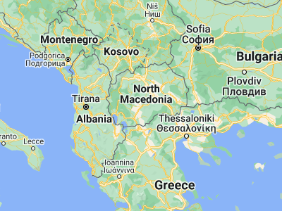 Map showing location of Varoš (41.35722, 21.5325)