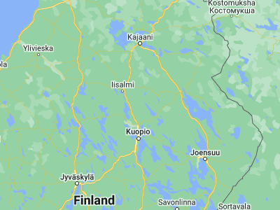 Map showing location of Varpaisjärvi (63.36667, 27.75)