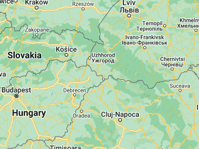 Map showing location of Vary (48.12207, 22.71281)