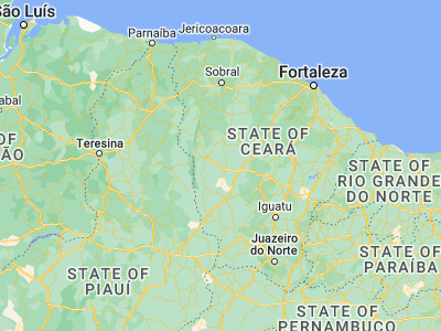 Map showing location of Várzea Alegre (-5.35, -40.38333)